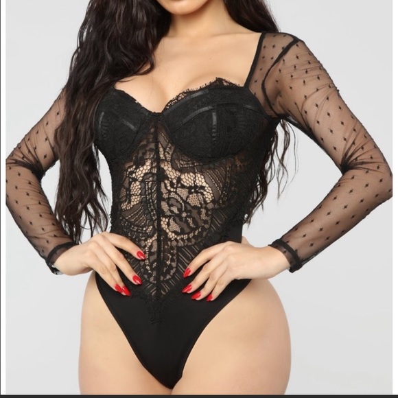 Fashion Nova Tops - FASHION NOVA Don’t Wanna Wait Bodysuit
